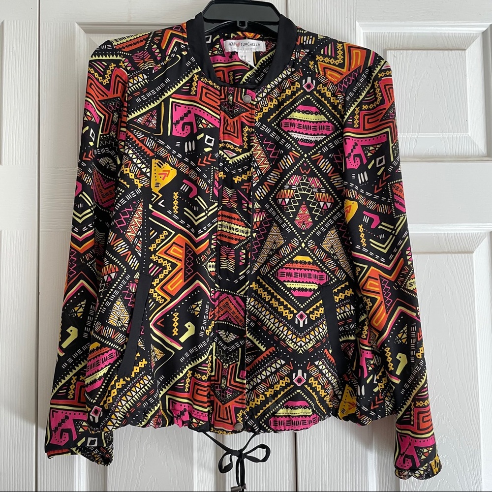 H&M Coachella Multicolored Long Sleeves Blouse